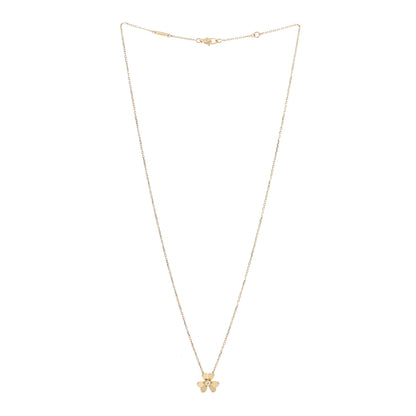 Van Cleef & Arpels 18K Yellow Gold Diamond Mini Frivole Pendant Necklace 3 of 7
