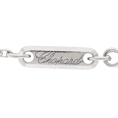 Chopard 18K White Gold Diamond Happy Diamonds Pave Graduated Drop Necklace 4 of 4