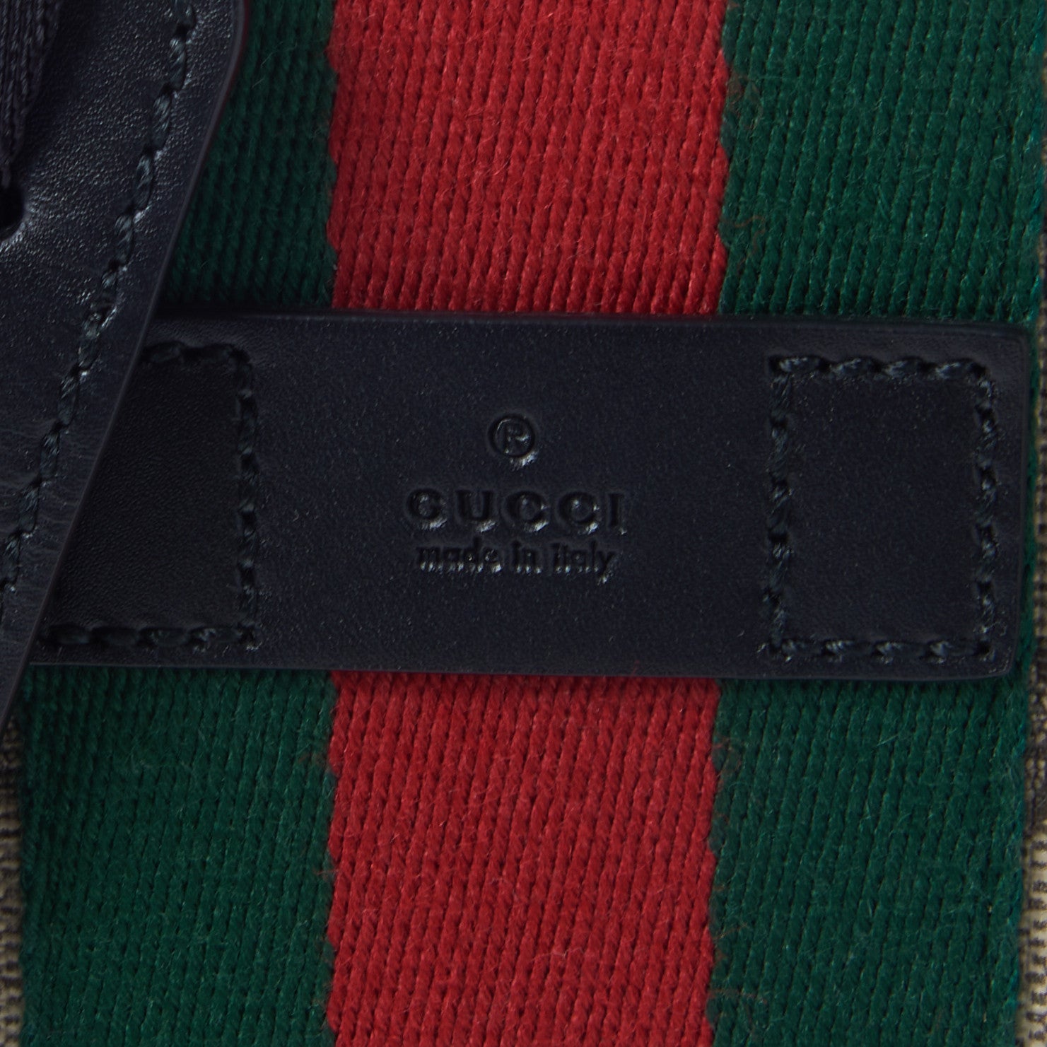 Gucci GG Supreme Monogram Web Messenger Bag Black 8 of 10