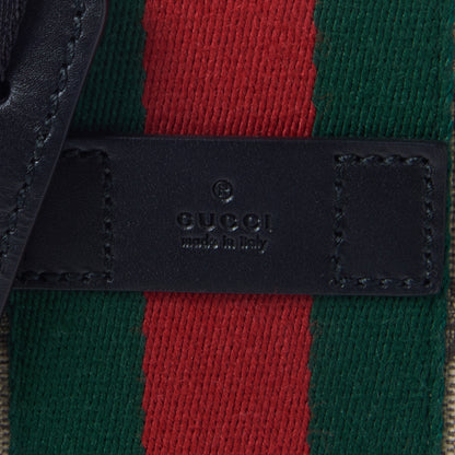 Gucci GG Supreme Monogram Web Messenger Bag Black 8 of 10
