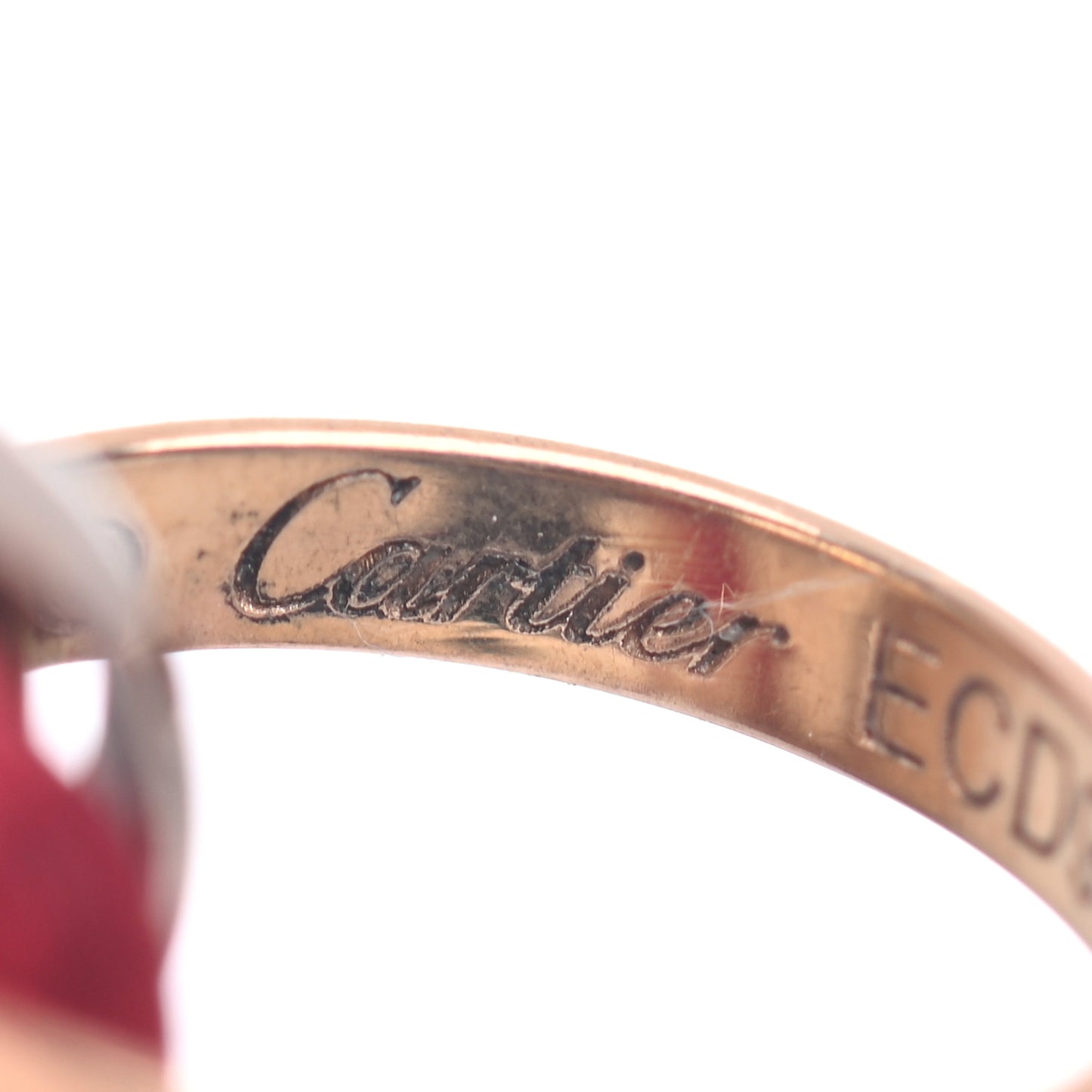 18K Pink Yellow White Gold Trinity Cord Bracelet Red