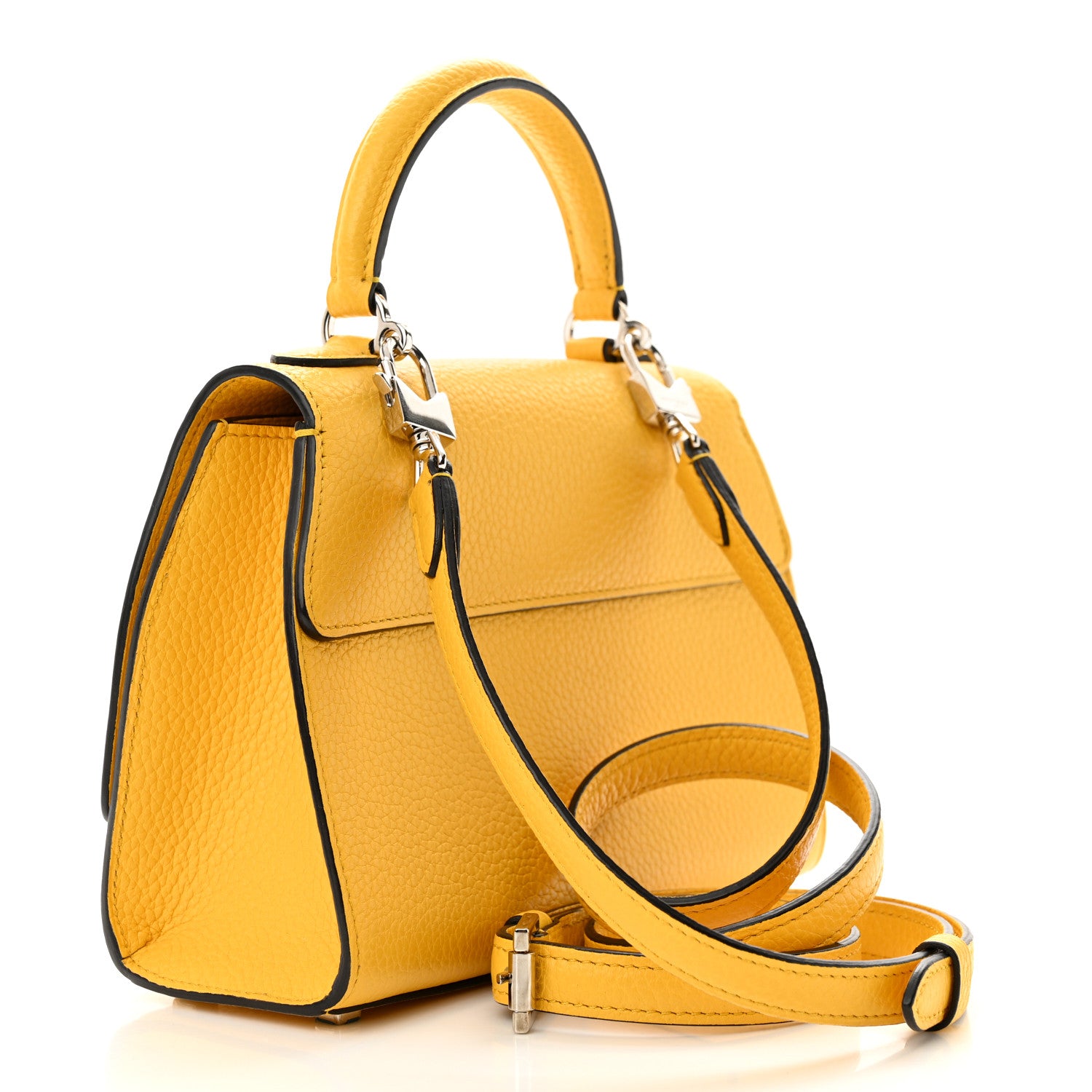 Moynat Taurillon Blush Rejane BB Saffron Yellow 3 of 11