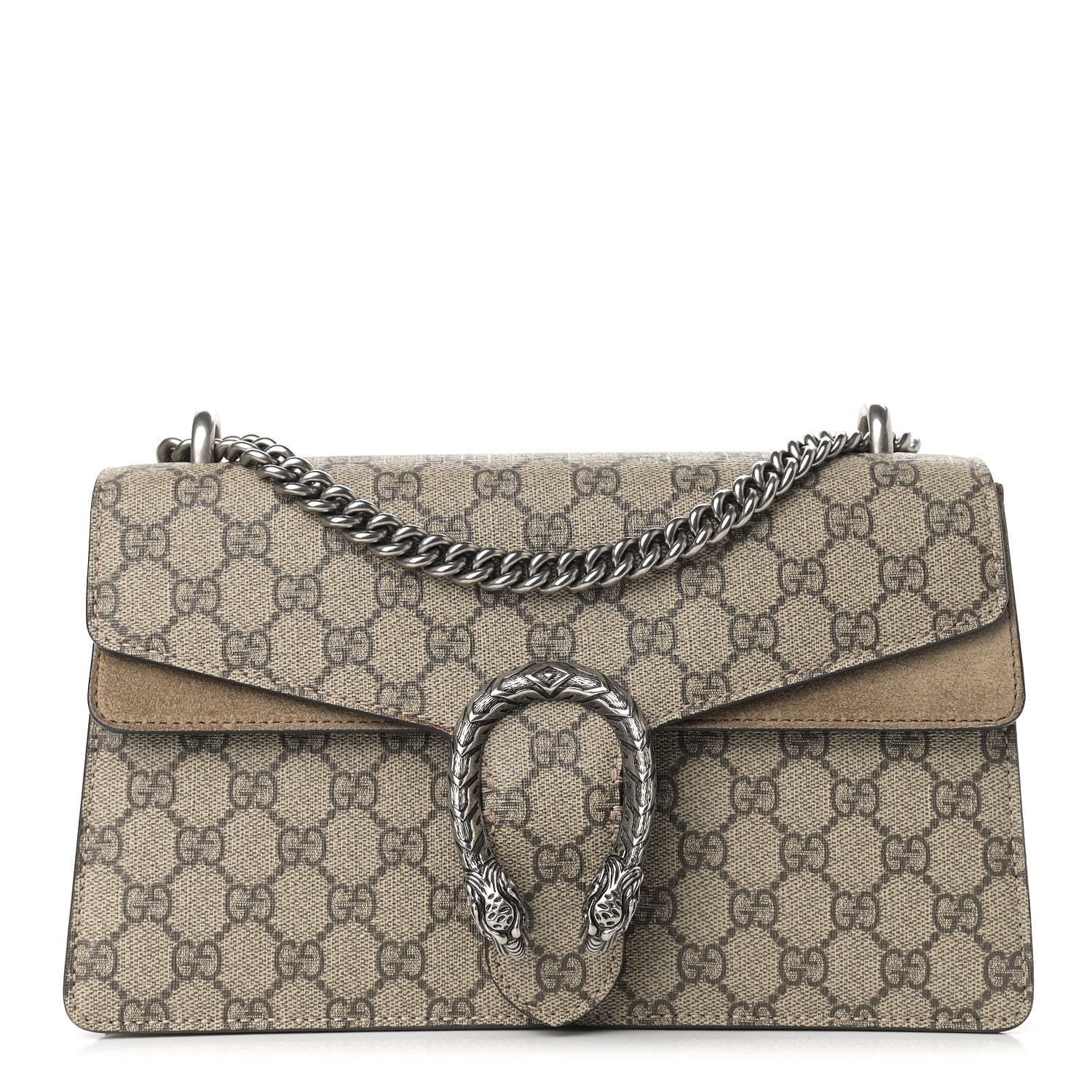 Gucci GG Supreme Monogram Small Dionysus Shoulder Bag Taupe 1 of 15