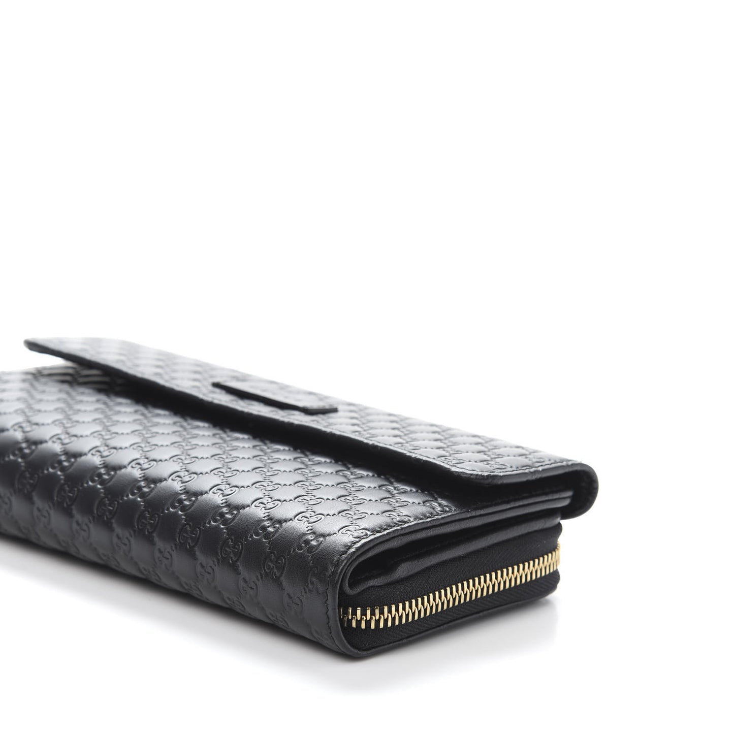 Soft Microguccissima Continental Zip Wallet Black