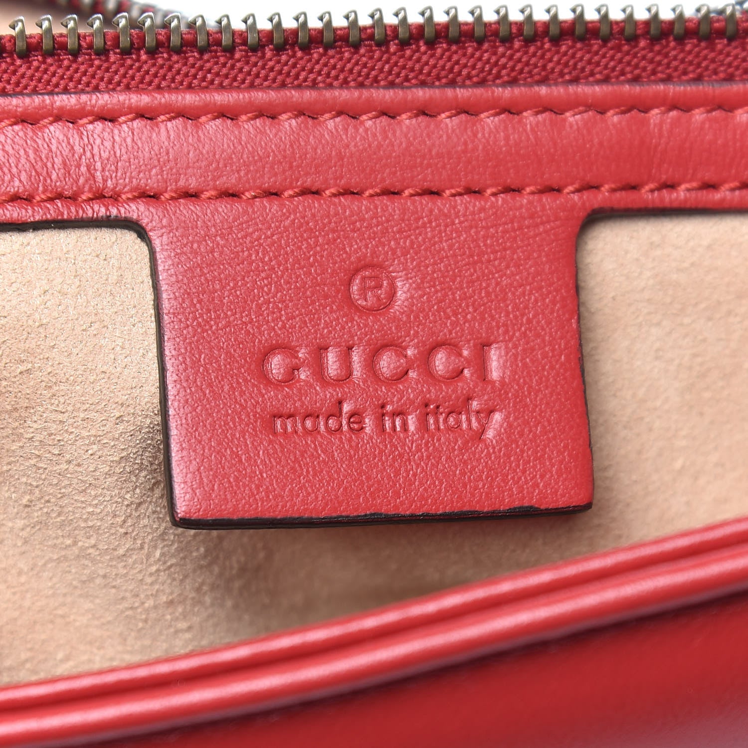 Gucci Calfskin Matelasse Large GG Marmont Shoulder Bag Hibiscus Red 6 of 9