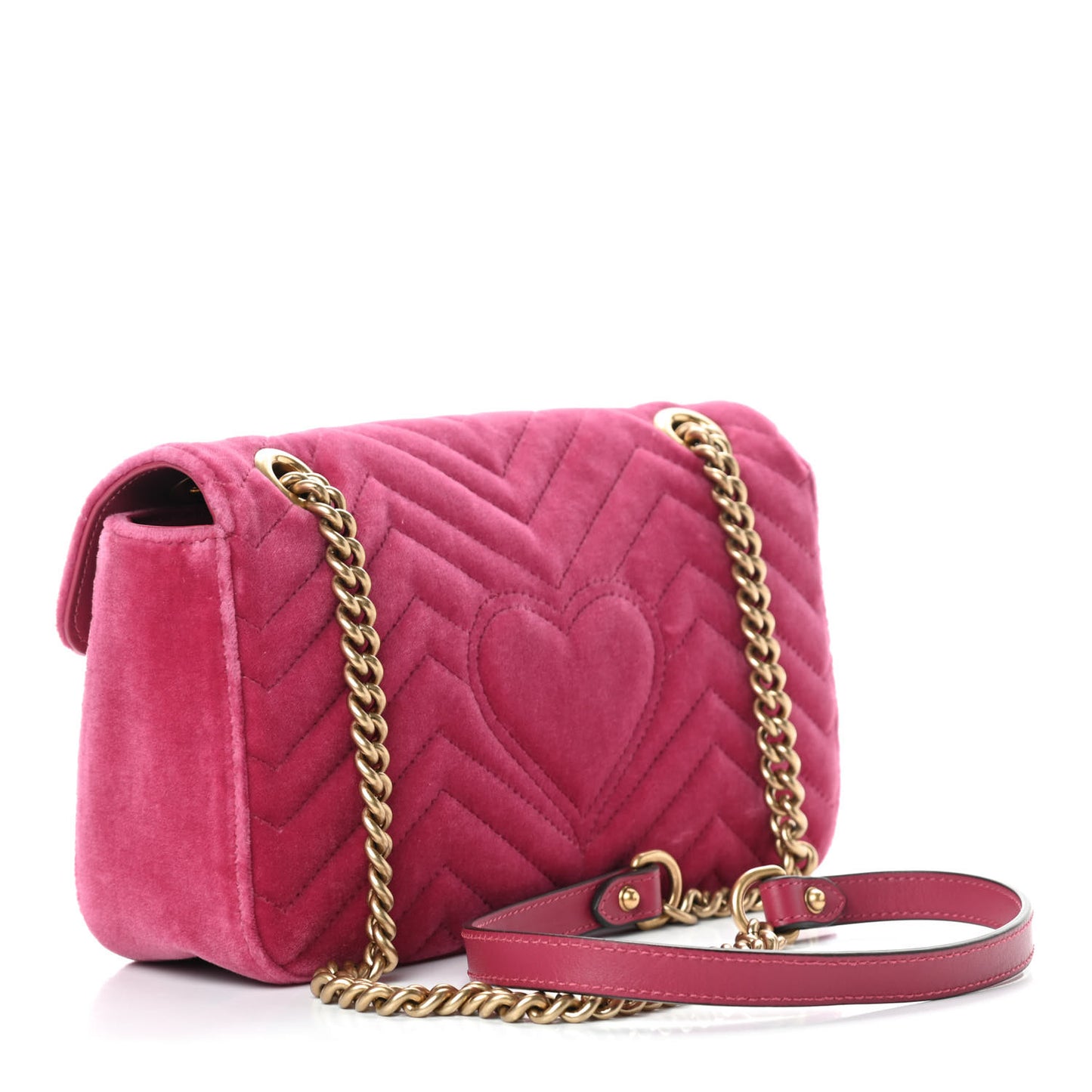 Velvet Matelasse Small GG Marmont Shoulder Bag Light Raspberry Rose