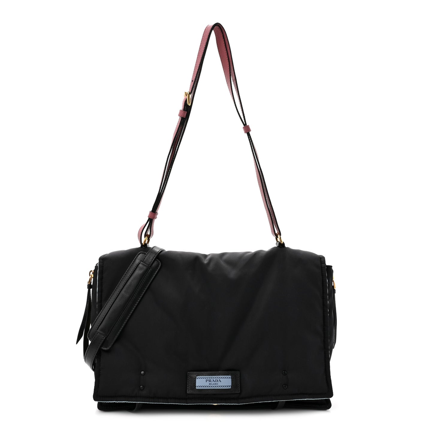 Tessuto Nylon Etiquette Flap Black