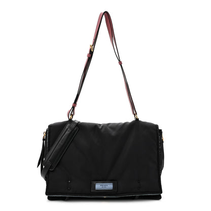 Prada Tessuto Nylon Etiquette Flap Black 1 of 9
