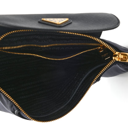 Prada Tessuto Nylon Saffiano Crossbody Bag Baltico 4 of 7