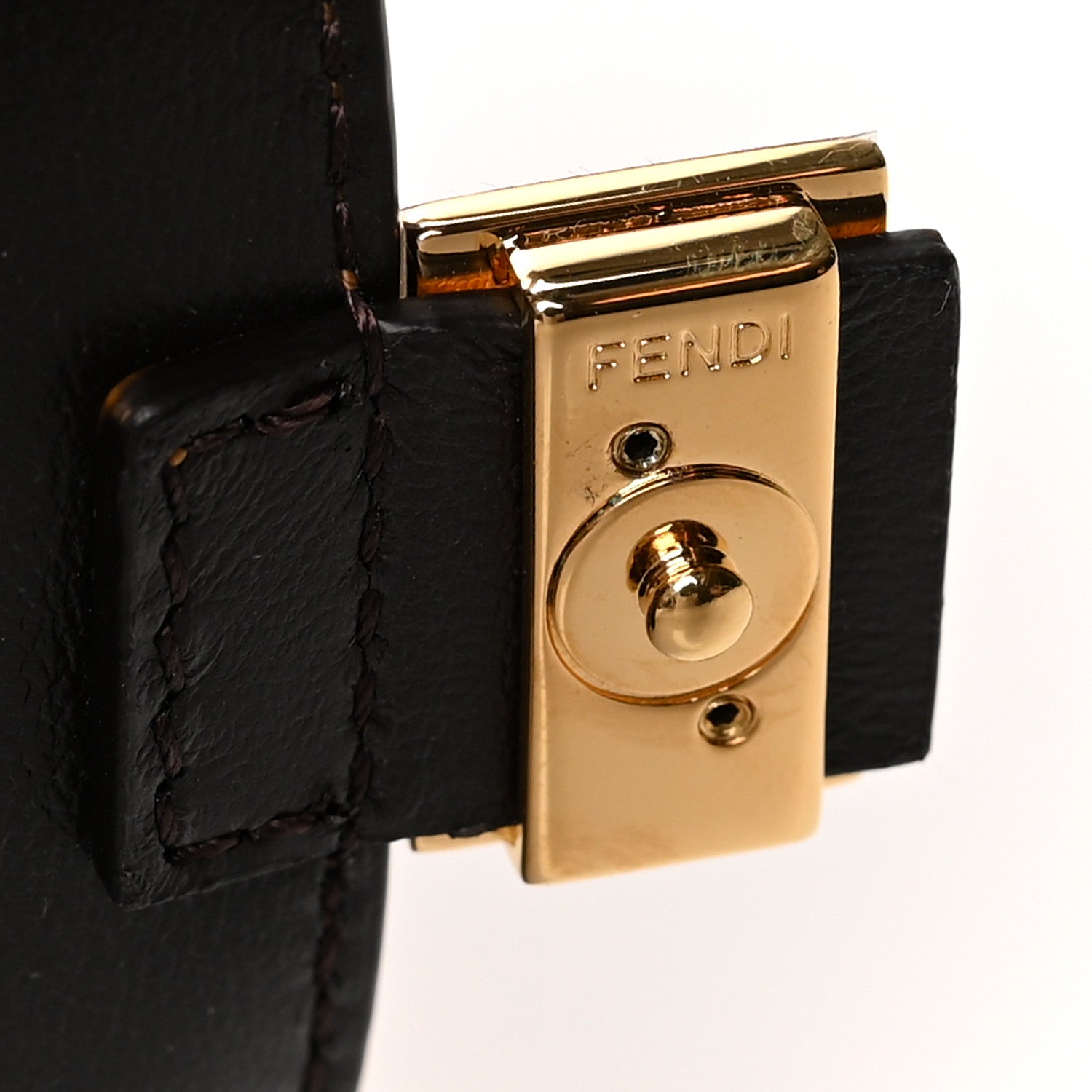 Fendi Nappa Matisse FF Embossed Nano Baguette Charm Zucca 6 of 6