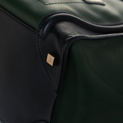 Celine Smooth Calfskin Mini Bi-Color Luggage Forest Black 10 of 15