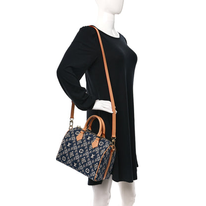 Louis Vuitton Jacquard Since 1854 Speedy Bandouliere 25 Blue 2 of 10