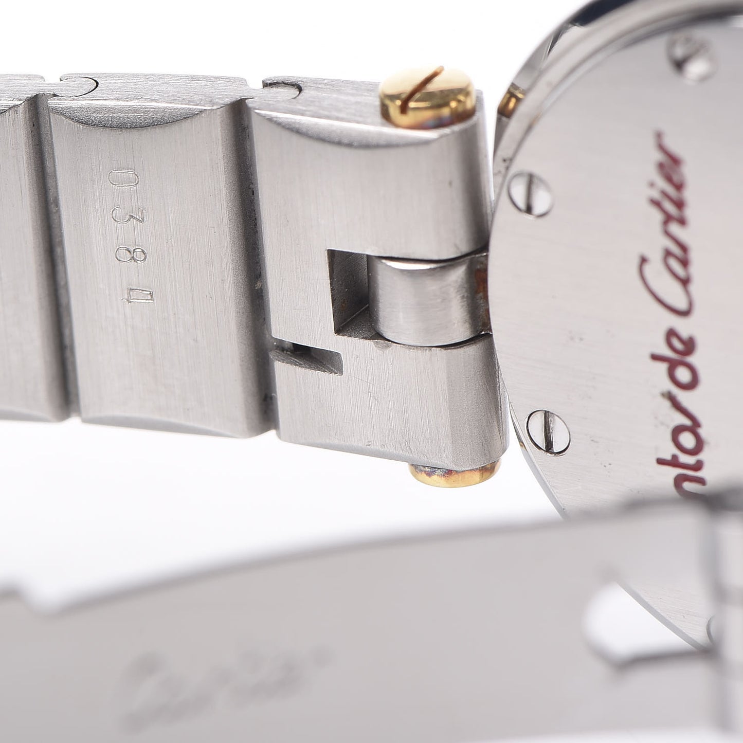 Stainless Steel 18K Yellow Gold 27mm Santos De Galbee Quartz Watch