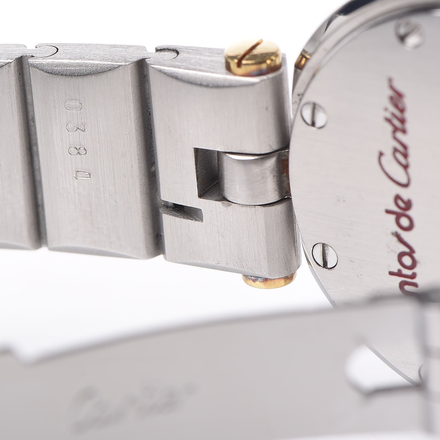 Cartier Stainless Steel 18K Yellow Gold 27mm Santos De Galbee Quartz Watch 7 of 8