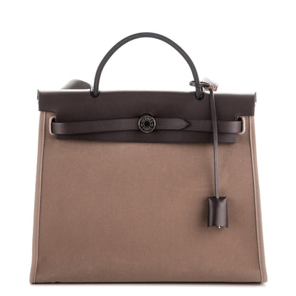 Hermes Vache Hunter Toile Herbag Zip 31 PM Etoupe Ebene 1 of 9