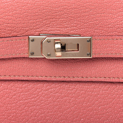 Hermes Chevre Mysore Kelly Longue Wallet Rose The 18 of 19