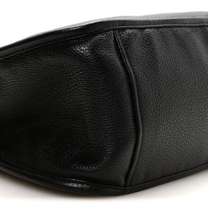 Prada Vitello Daino Hobo Messenger Bag Black 9 of 10