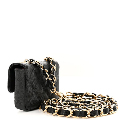 Chanel Caviar Quilted Mini Chain Belt Bag Black 3 of 14