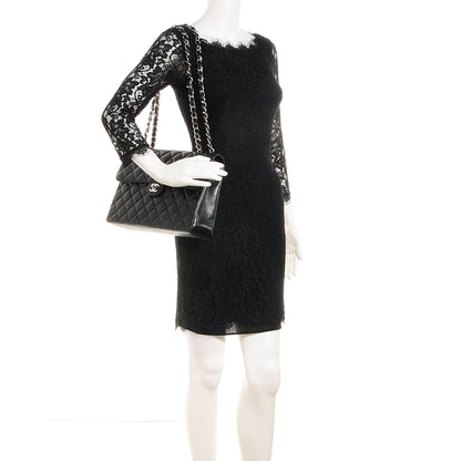 Chanel Caviar Jumbo Single Flap Black 2 of 9