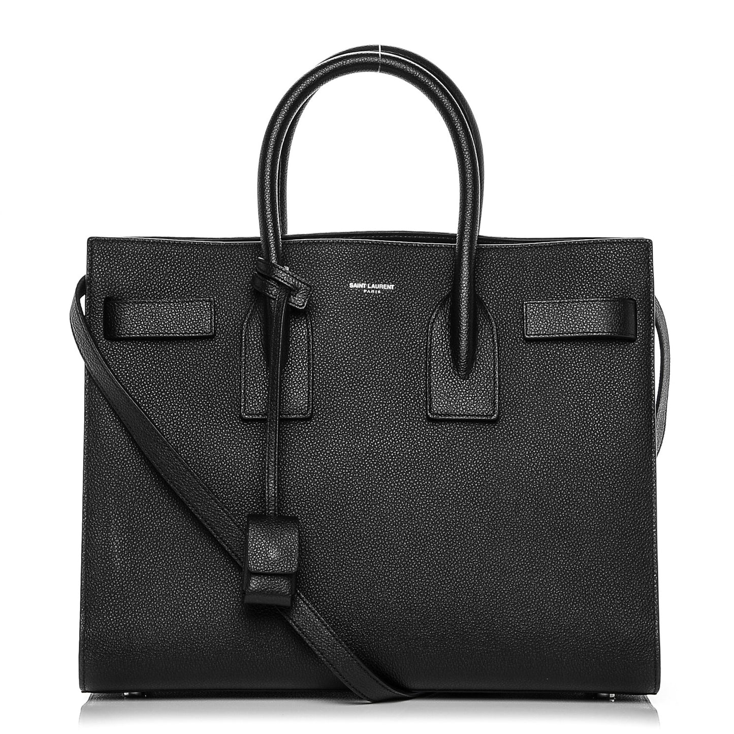 Grained Calfskin Small Sac De Jour Black
