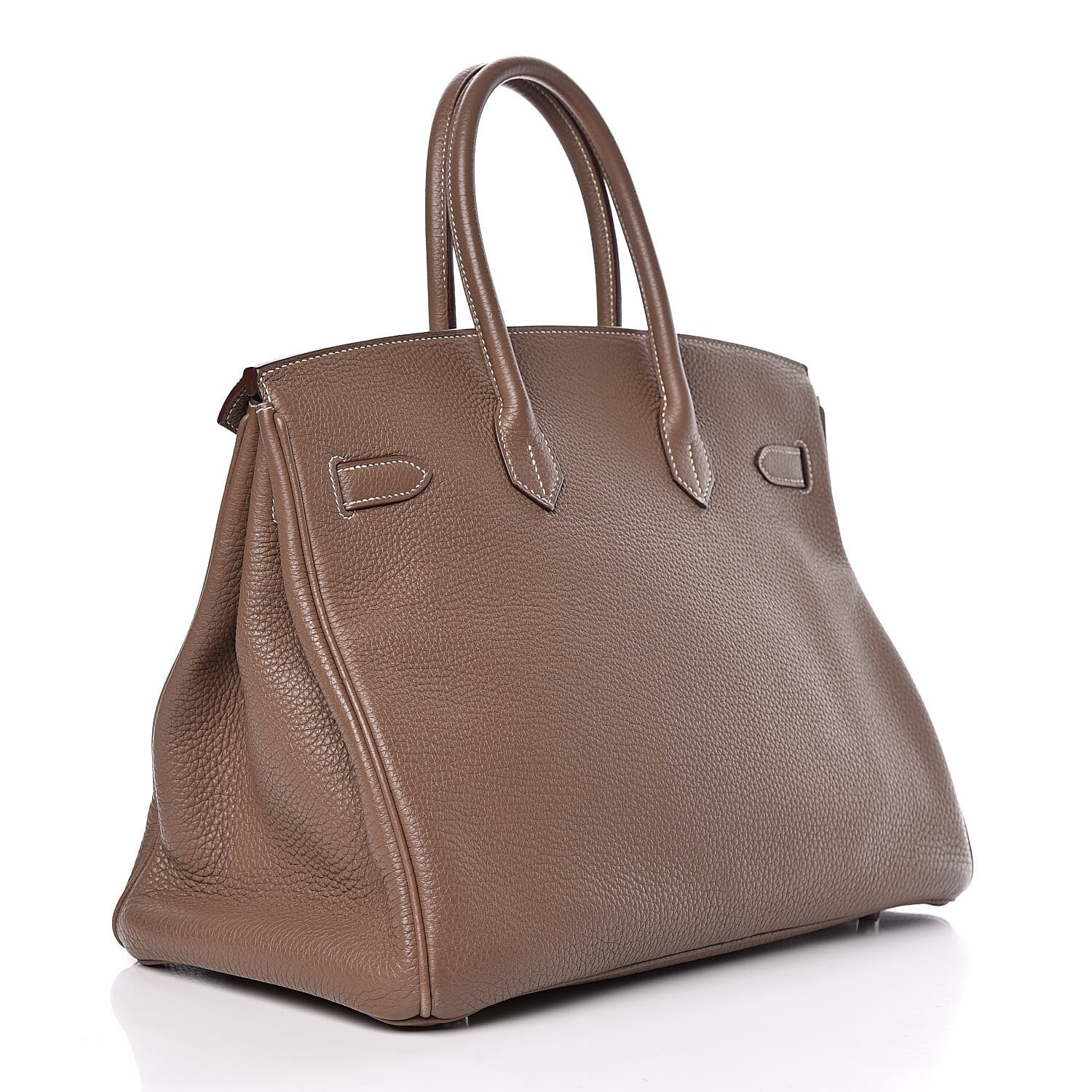 Hermes Taurillon Clemence Birkin 35 Etoupe 3 of 12