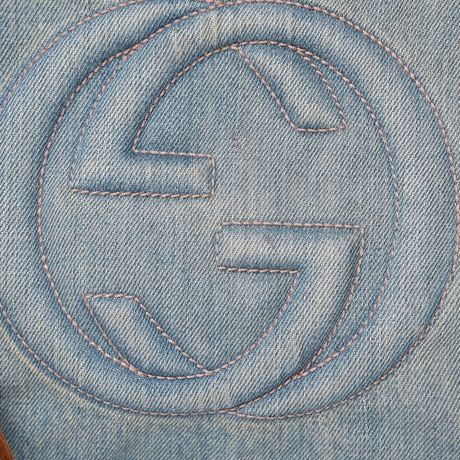 Gucci Denim Medium Soho Chain Shoulder Bag Blue 8 of 16