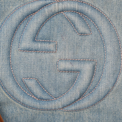 Gucci Denim Medium Soho Chain Shoulder Bag Blue 8 of 16