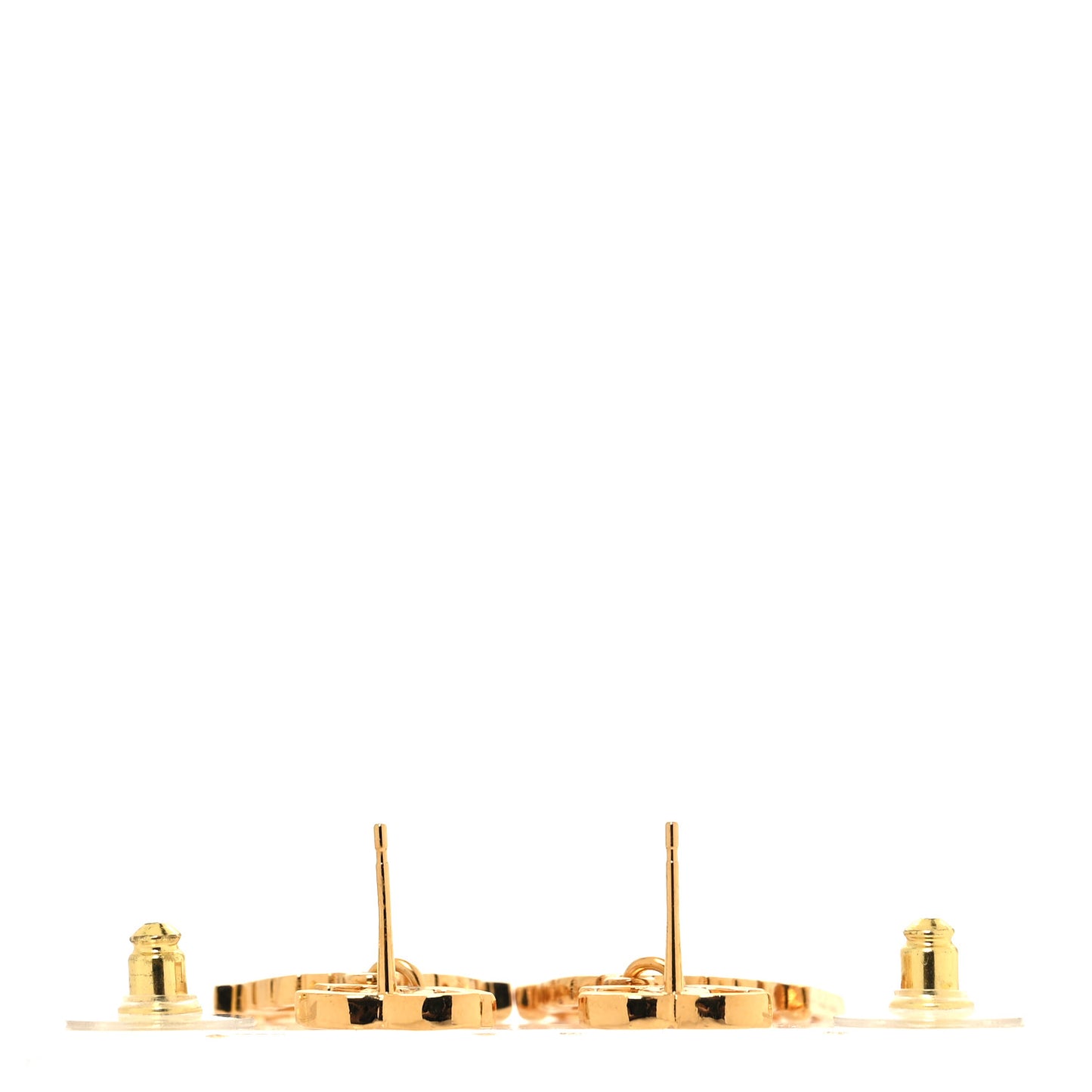 Metal CC Rue Cambon Drop Earrings Gold