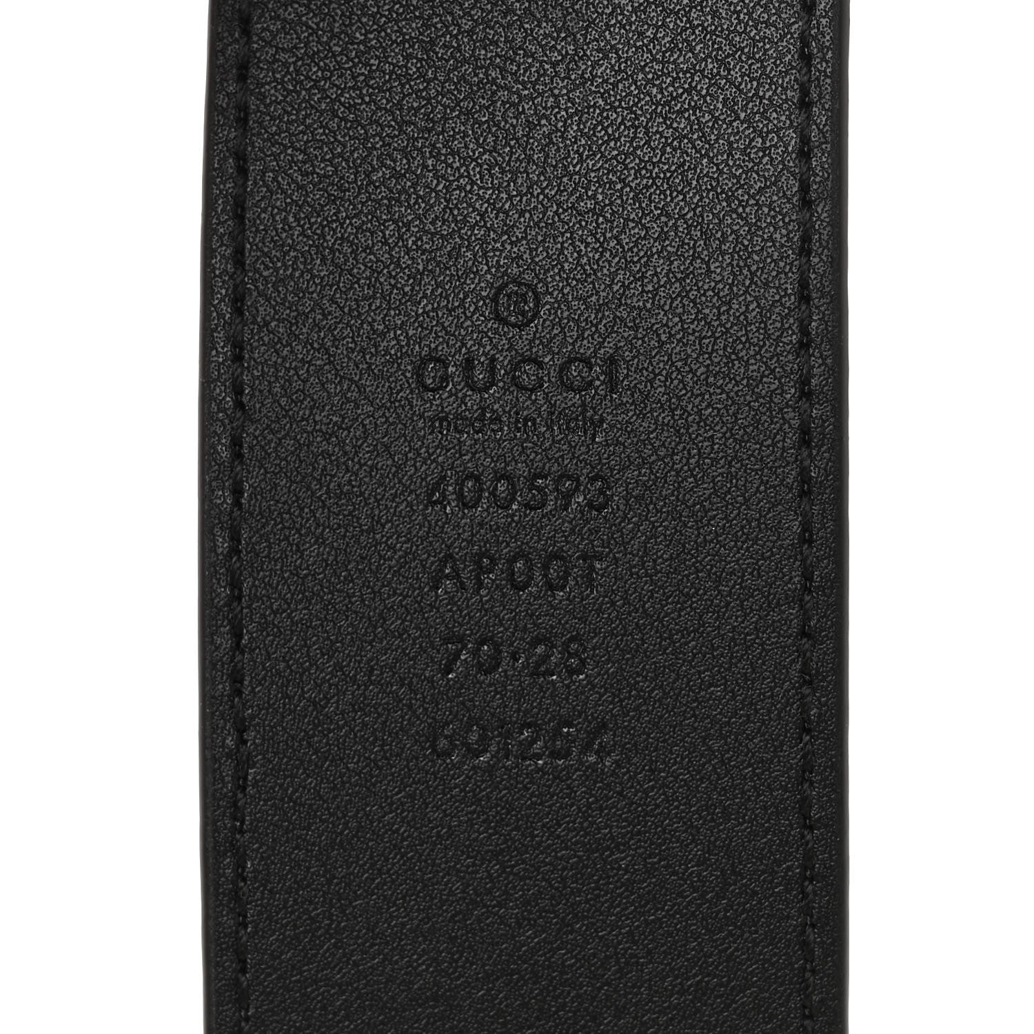 Gucci Calfskin Double G 40mm Belt 70 28 Black 3 of 5