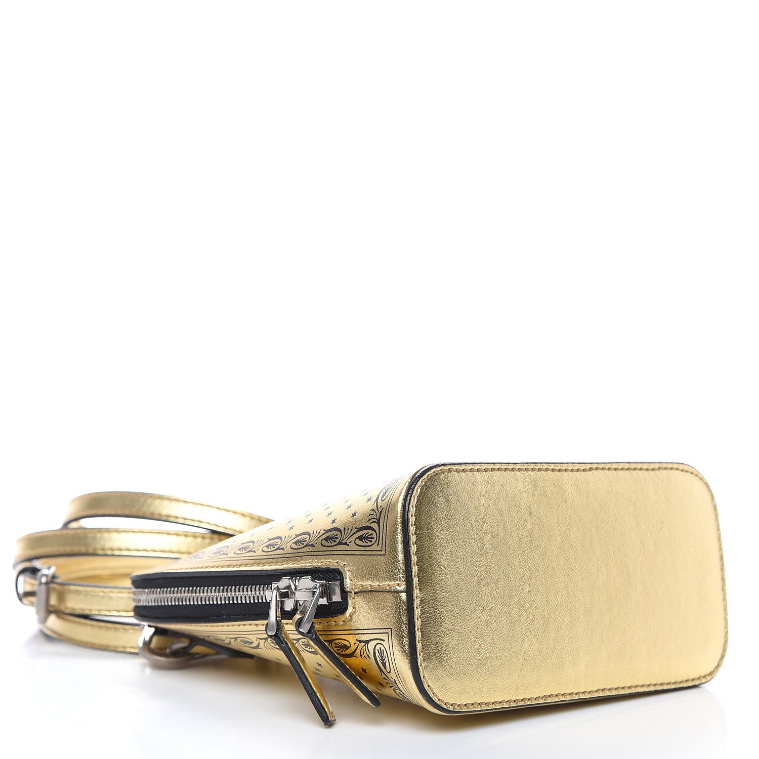 Gucci X SEGA Calfskin GUCCY Stars Mini Dome Shoulder Bag Gold 4 of 12
