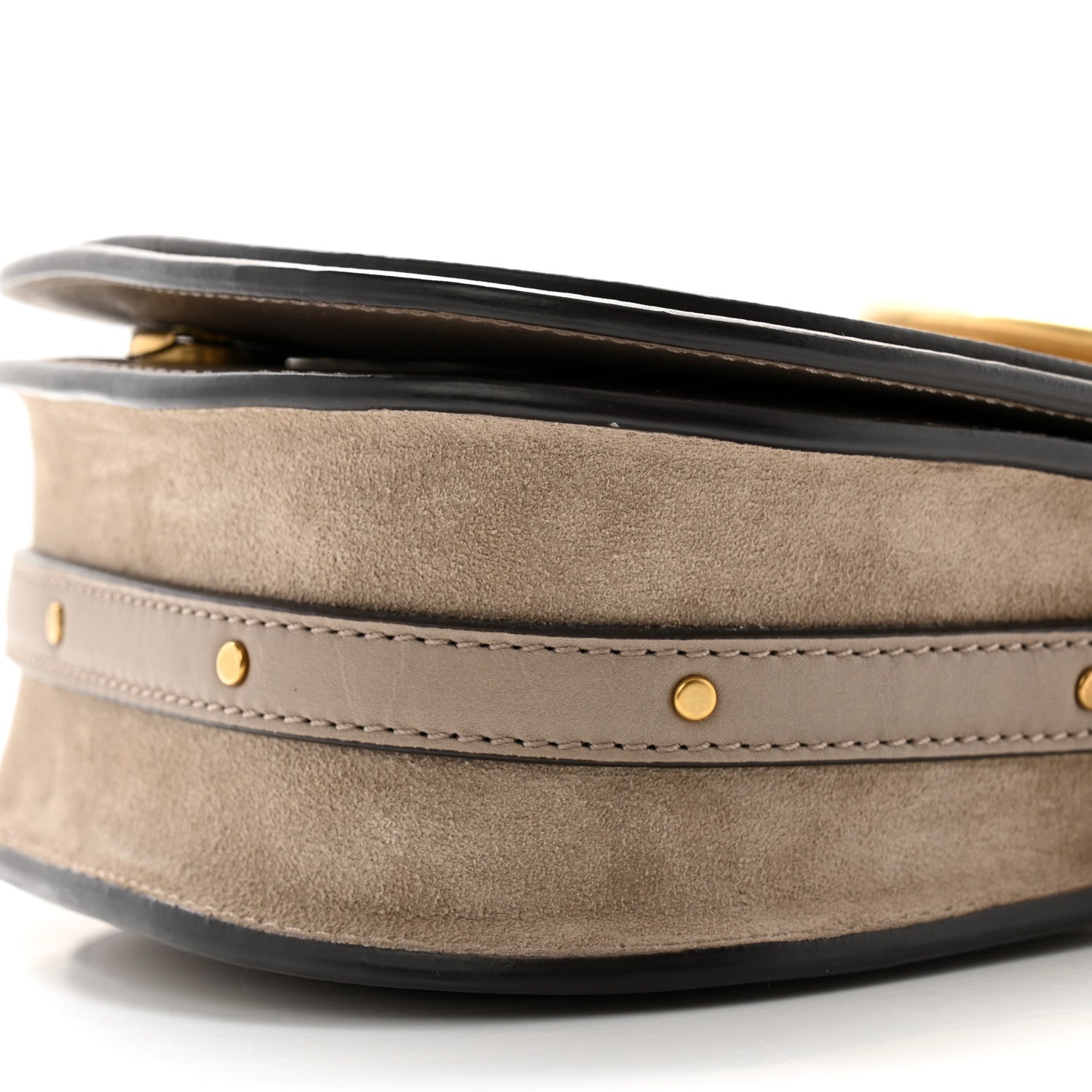 Chloe Calfskin Suede Small Nile Bracelet Bag Motty Grey 10 of 13