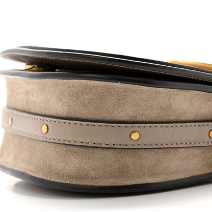 Chloe Calfskin Suede Small Nile Bracelet Bag Motty Grey 10 of 13