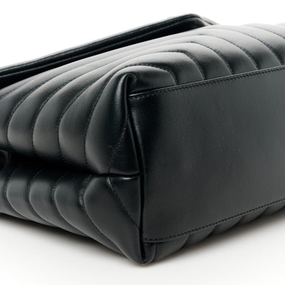 Saint Laurent Calfskin Y Quilted Monogram Medium Loulou Chain Satchel Black 10 of 11