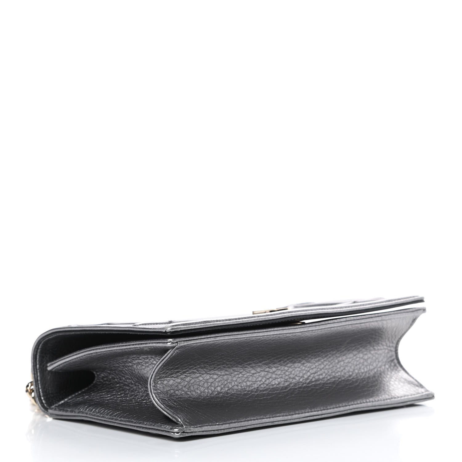 Christian Dior Metallic Grained Calfskin Medium Diorama Flap Bag Silver 4 of 17