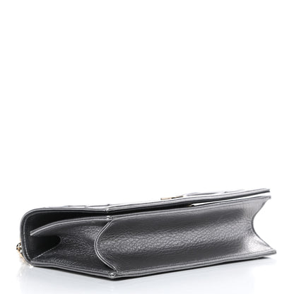 Christian Dior Metallic Grained Calfskin Medium Diorama Flap Bag Silver 4 of 17