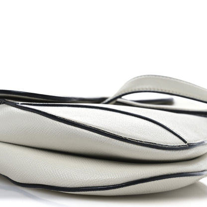 Christian Dior Grained Calfskin Saddle Bag White 9 of 13