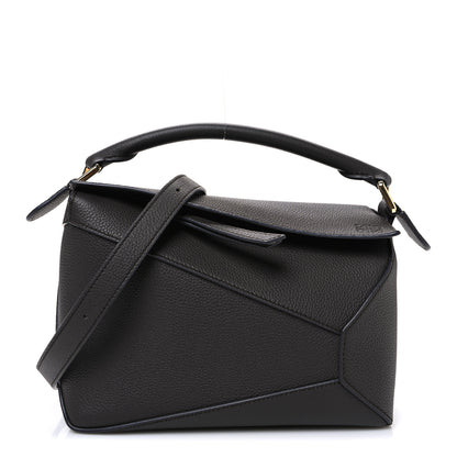 Loewe Soft Grained Calfskin Puzzle Edge Bag Dark Grey 1 of 10