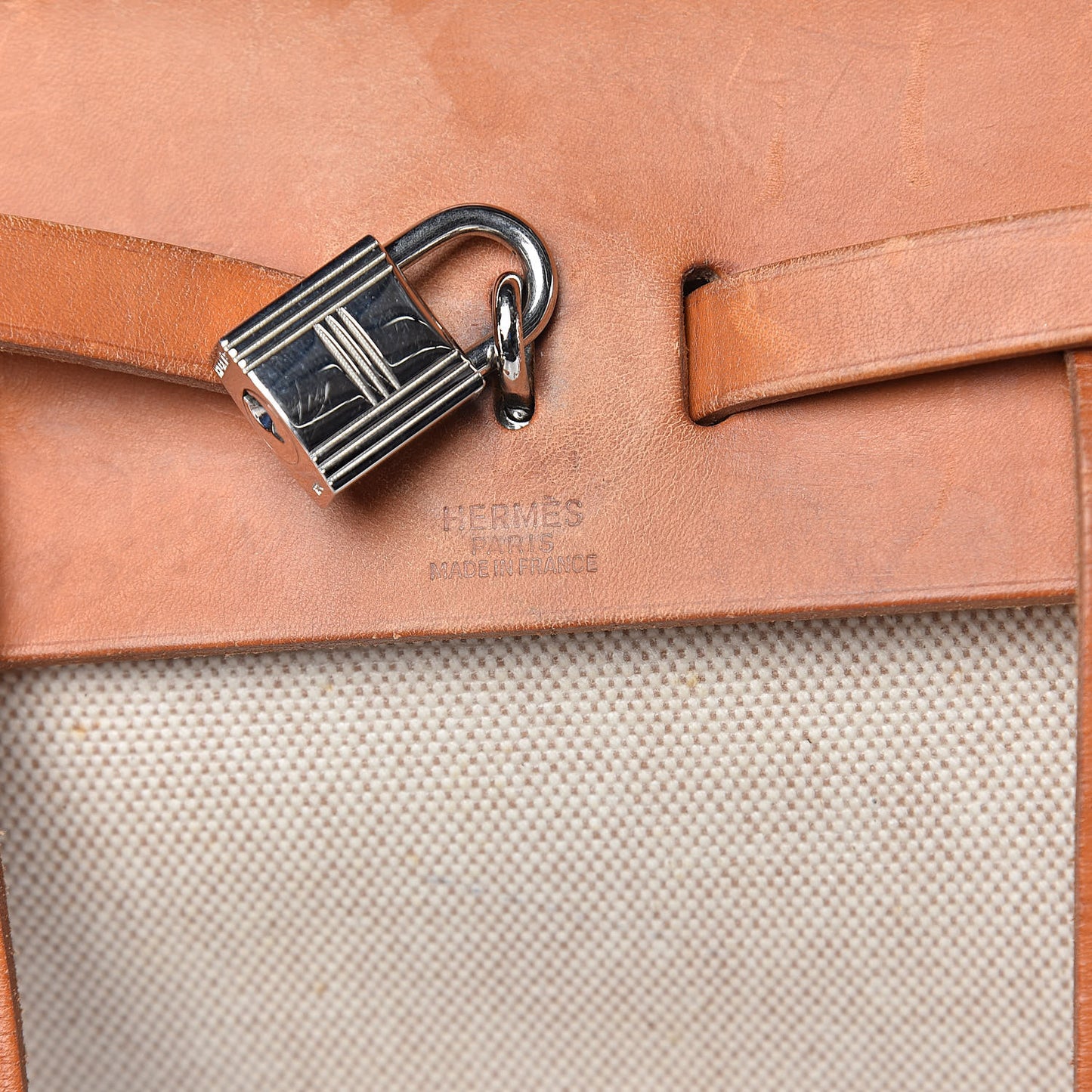 Toile Vache Calfskin Herbag 30 PM Backpack Natural