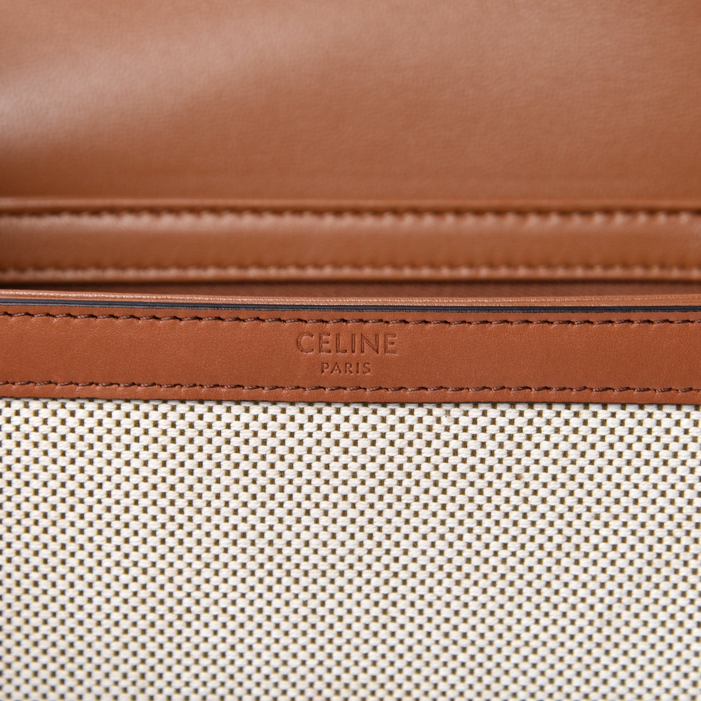 Textile Natural Calfskin Teen Triomphe White Tan