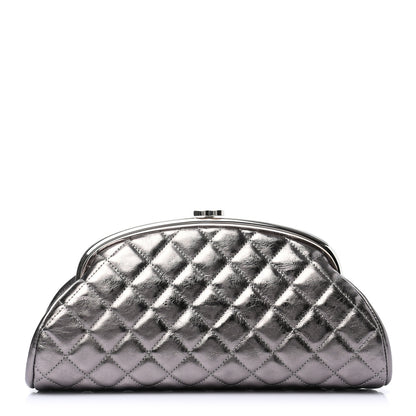 Chanel Metallic Aged Calfskin Quilted Timeless Clutch Silver 1 of 6