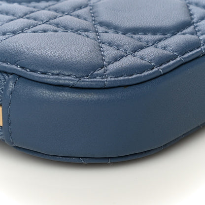 Christian Dior Lambskin Cannage Lady Dior Phone Holder Denim Blue 8 of 10