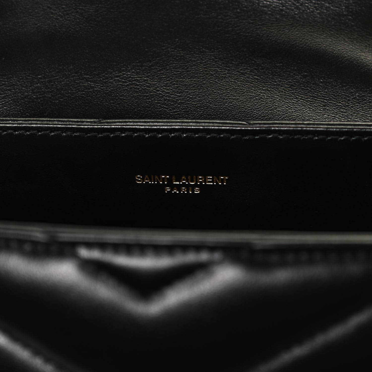 Saint Laurent Calfskin Y Quilted Monogram Small Loulou Chain Satchel Black 7 of 12
