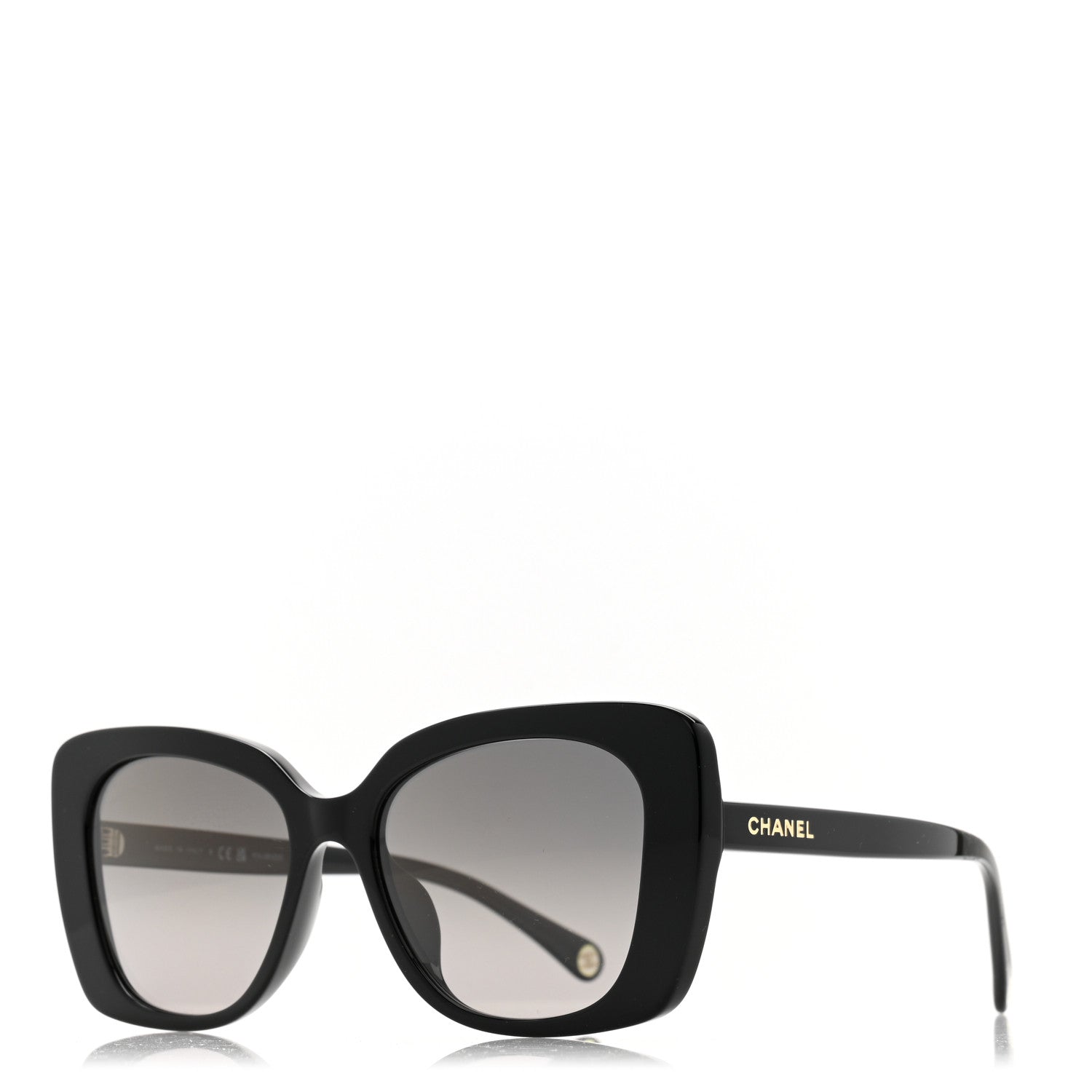 Chanel Acetate Rectangle Sunglasses 5504A Black 1 of 7