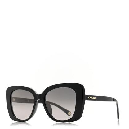 Chanel Acetate Rectangle Sunglasses 5504A Black 1 of 7
