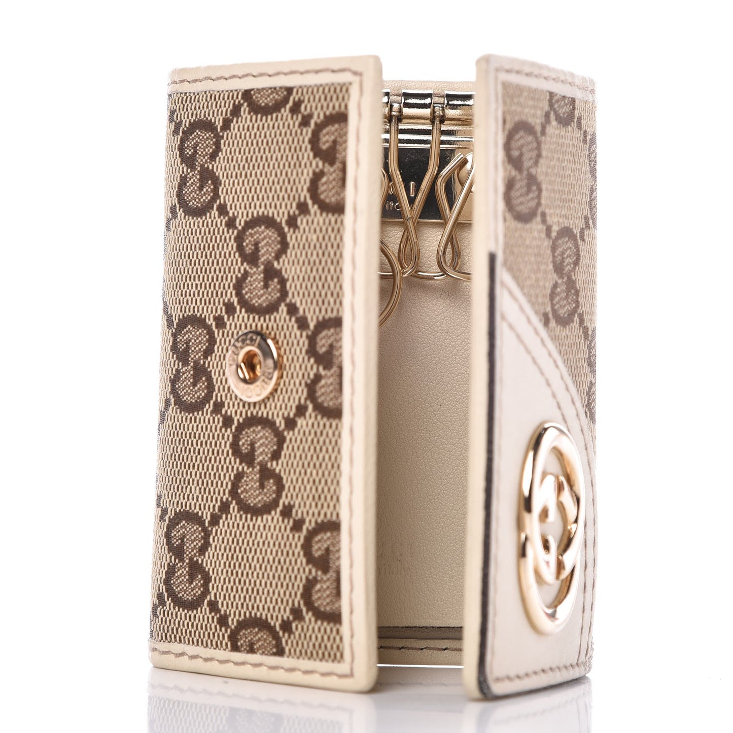 Monogram Britt 6 Key Holder Case White