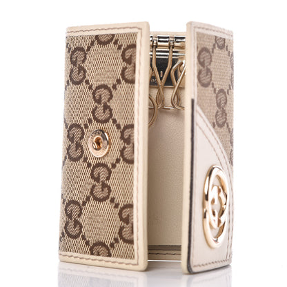 Gucci Monogram Britt 6 Key Holder Case White 5 of 10