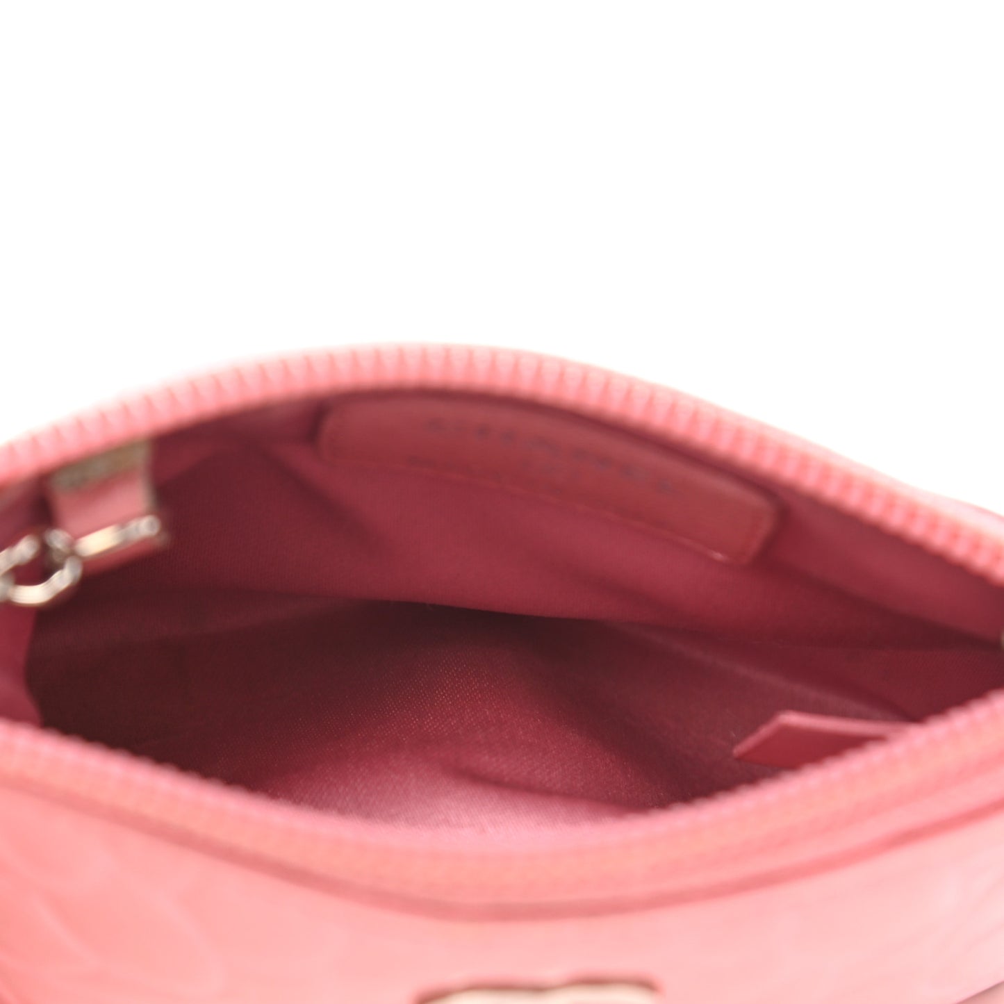 Lambskin Camellia Embossed Key Holder Case Pink