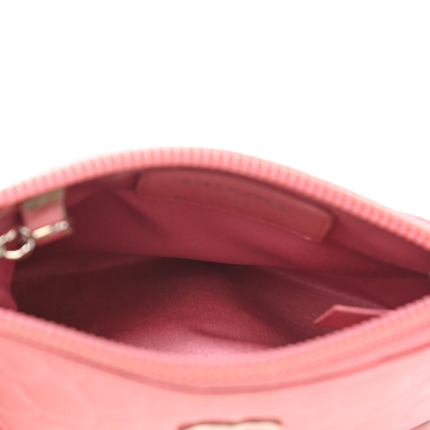 Chanel Lambskin Camellia Embossed Key Holder Case Pink 5 of 8