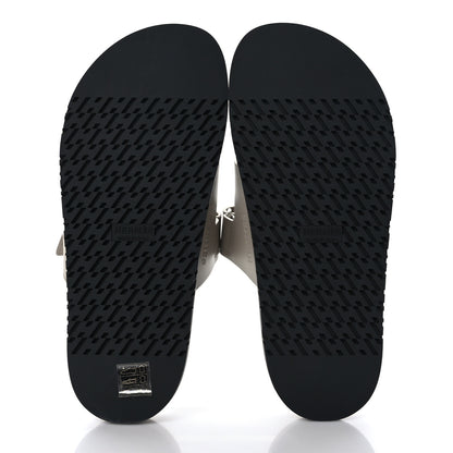 Hermes Calfskin Womens Chypre Sandals 38.5 Beige Mastic 5 of 9