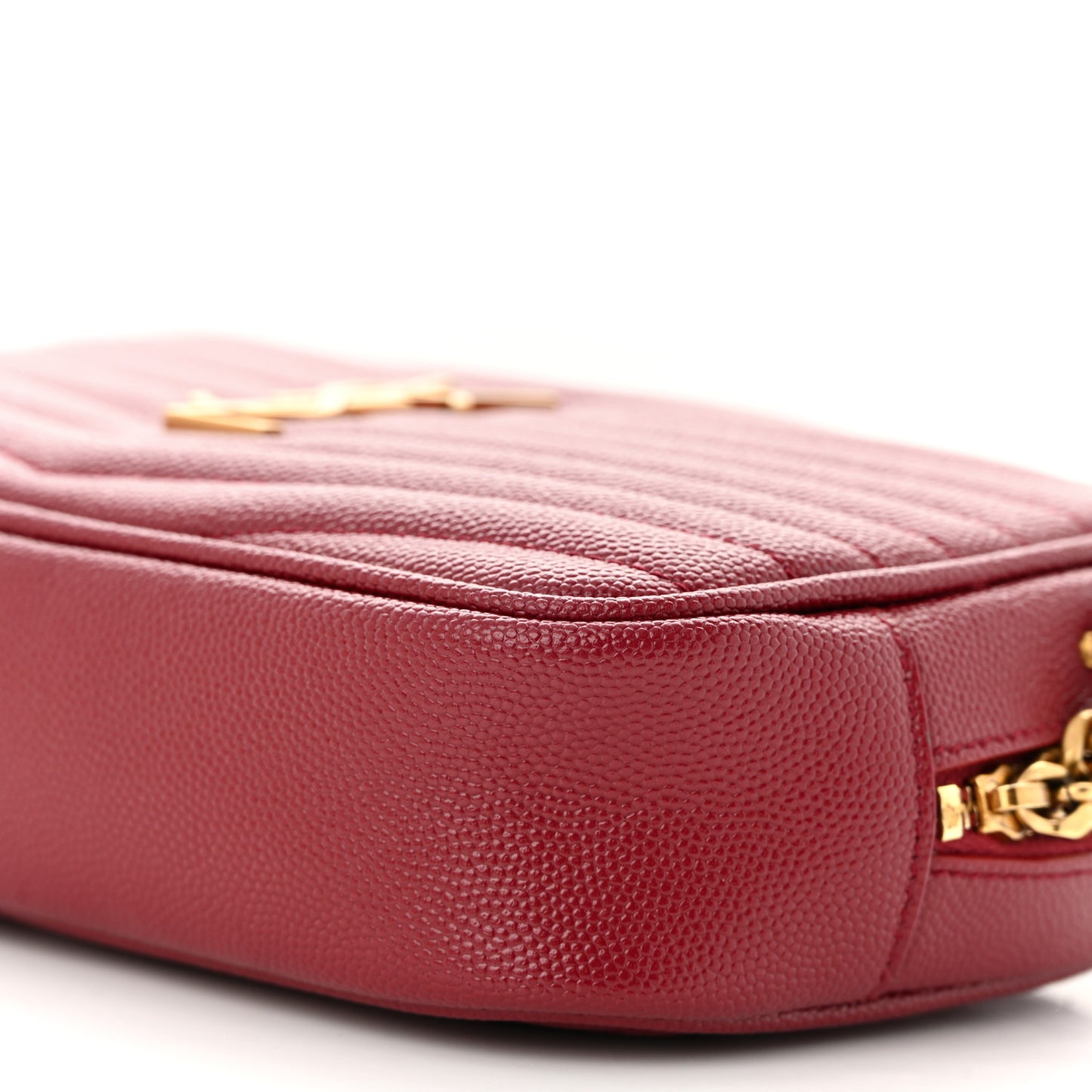 Grain De Poudre Matelasse Monogram Mini Lou Camera Bag Opyum Red
